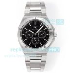 Swiss Copy IWC Ingenieur Perpetual Calendar Black Face Stainless Steel Watch 41mm